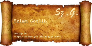 Szima Gotlib névjegykártya